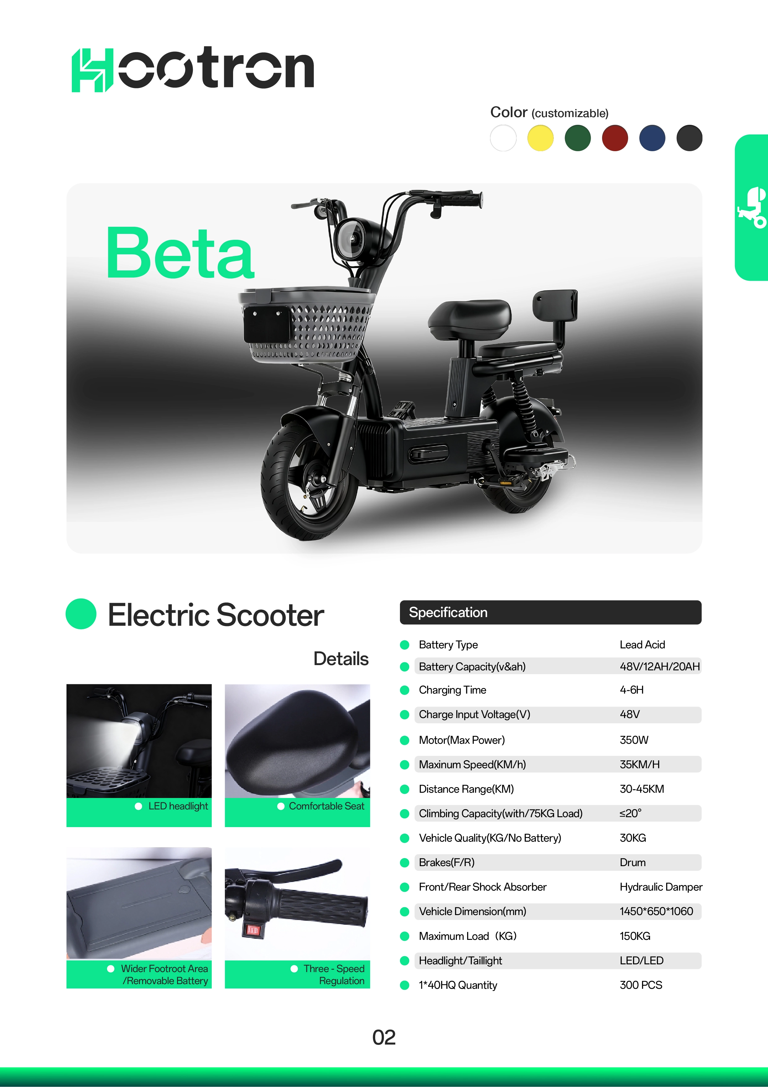 Hootron Beta electric scooter